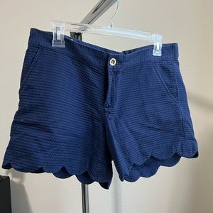 Lily Pulitzer Navy Scalloped Shorts
